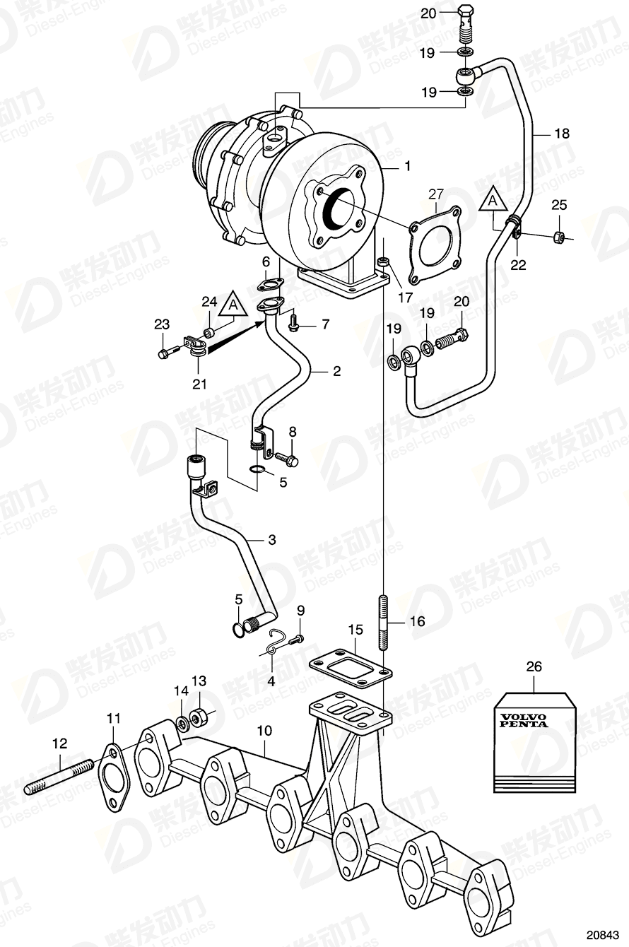 VOLVO Return line 20712669 Drawing